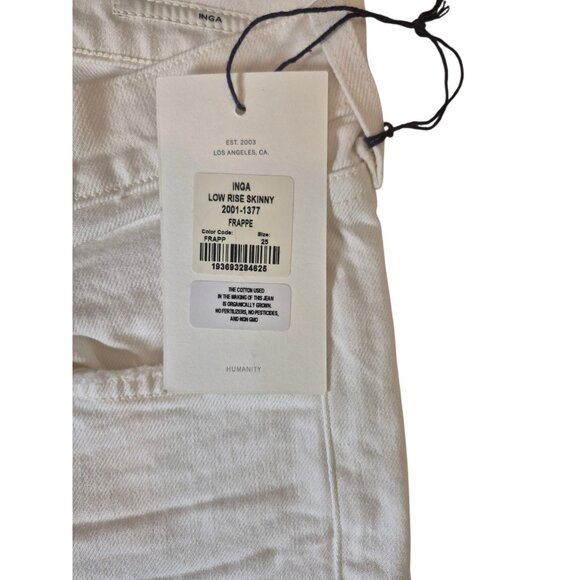 Citizens of Humanity Inga Jeans in Frappe Skinny Low/ Mid Rise Jeans White sz 25 - Picture 8 of 12